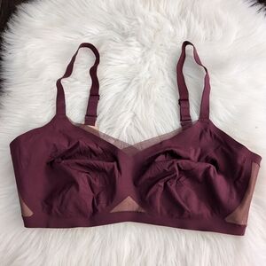 Honeylove Women's Crossover Bra 1X 40C/D Maroon Red Purple